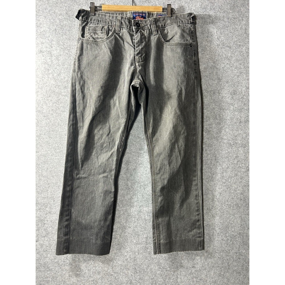 Vintage Fresh Jeans Men 34x32 Grey Heavy  Cotton Denim Straight Utility Workwear